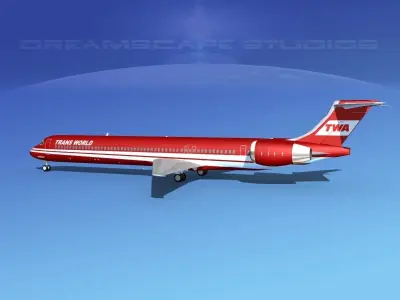 McDonnell Douglas MD-90 TWA 1 3D model