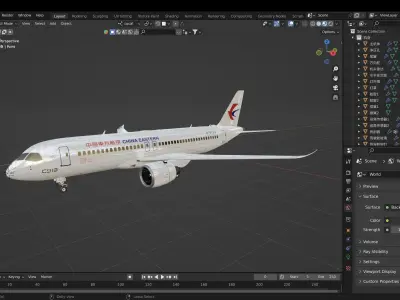 C919 airplane  3D model