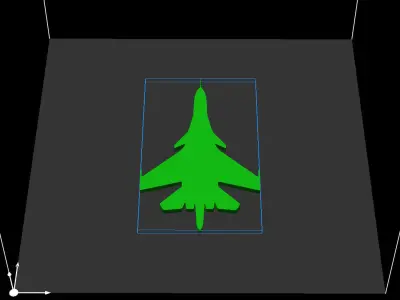 Fighter Aircraft SU-34 silhouette 3D print model