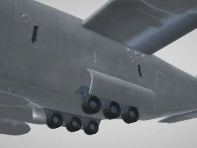 Military AC 130 Plane Low-poly 3D model