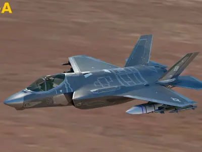 F35 Collection - Fully Rigged and High Resolution Cocpit Low-poly 3D model