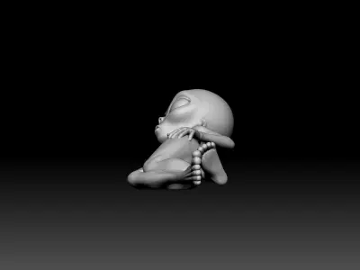 Alien Statue - 0200 3D print model
