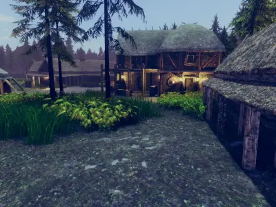 Viking Village Low-poly 3D model