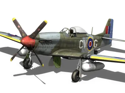 North American P-51D - CV-G 3D model