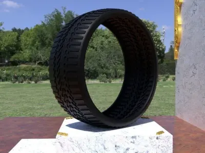 ORTAS TIRE NO 47 GAME READY Low-poly 3D model