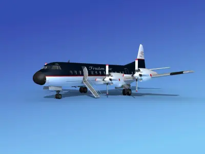 Lockheed L-188 Electra HP Freedom Air 3D model