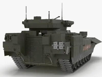 T-15 Armata Green Clean Low-poly 3D model