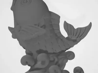 fish statue Free 3D print model