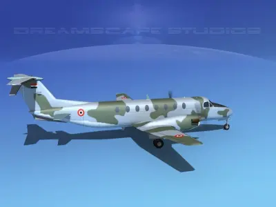 Beechcraft C-12J Huron EAF 3D model