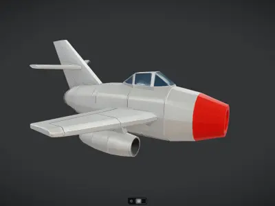 Spacecraft Jet aircraft plane 3dmodel 7 3D model