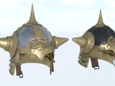 helmet barbarian brutal gear 3D model