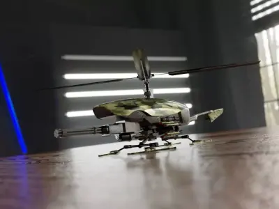 BotCopter Low-poly 3D model