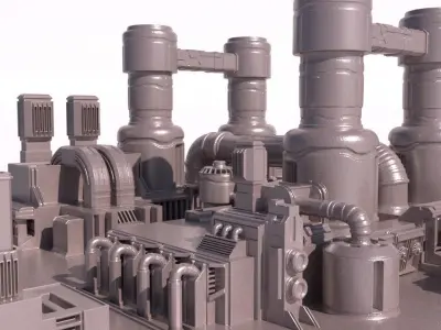Sci-fi Factory for 3Dprint 3D print model purchase