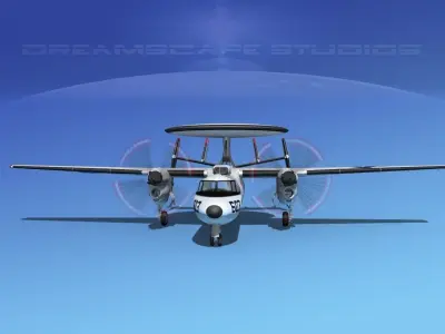Grumman E-2C Hawkeye V03 3D model