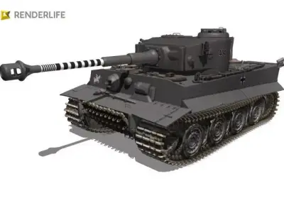 German Tiger Tank 3D model