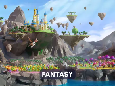 Fantasy Low-poly 3D model