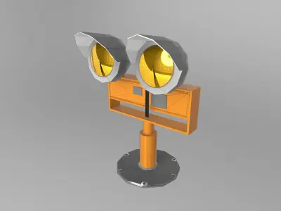 Elevated Runway Guard Light Model Free 3D model
