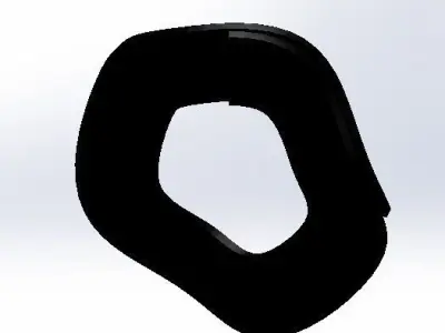 Split Wavy Washer Free 3D model