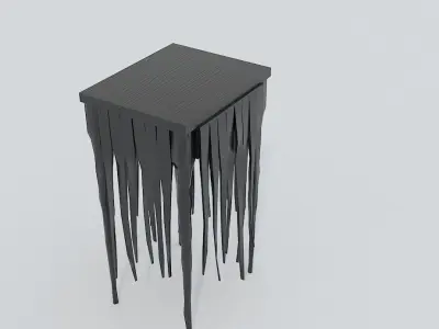 Black Table PBR Low-poly 3D model