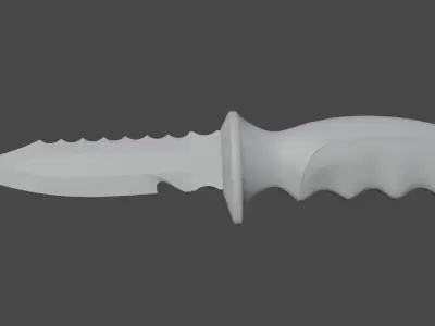 Damascus knife Free low-poly 3D model