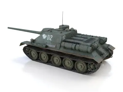 SU-100 - 612 - Soviet Tank Destroyer 3D model