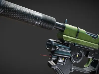 Advanced Pistol Low-poly 3D model