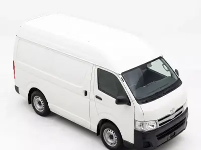 Toyota HiAce High-Roof Cargo Van Low-poly 3D model