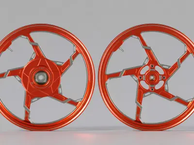 KTC Racing Rims Motorcycle 3D model