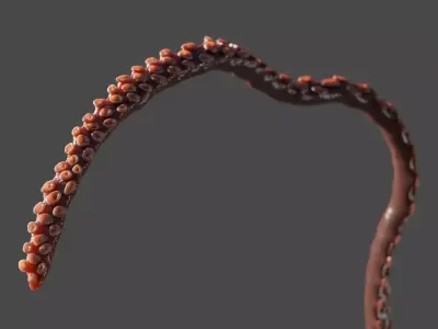 Tentacle low poly Low-poly 3D model