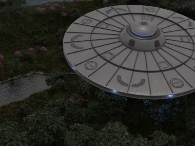 Alien speceship UFO 3D model