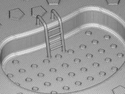 Outdoor Swimming Pool 3D model