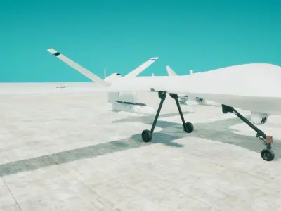 MQ-9 Drone Low-poly 3D model