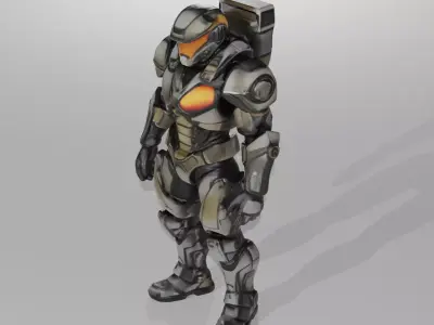Futuristic Soldier 3D model order