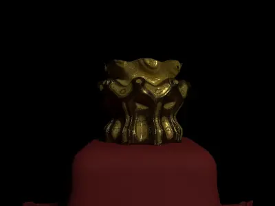 Old brass Vase Free 3D model