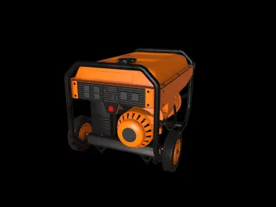 Portable Generator Low-poly 3D model