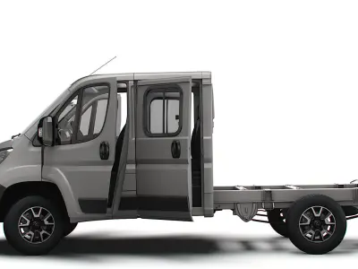 Opel Movano Chassis Truck CrCab 3450WB HQInterior 2023 3D model