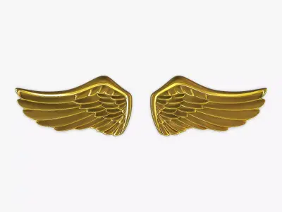 Eagle Wings Gold v 1 3D model
