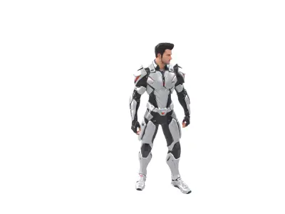 Futuristic Sci-Fi Soldier 3D Character Model 3D model