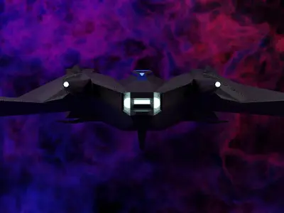 Space Aircraft FREE Low-poly 3D PBR model game ready Free low-poly 3D model