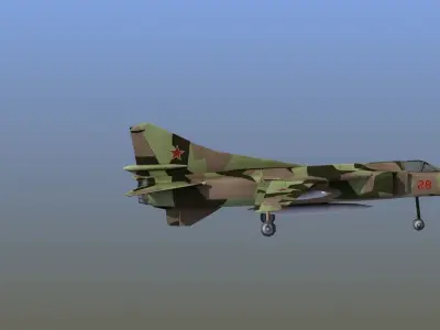 Mig-23 Flogger LD1 Low-poly 3D model