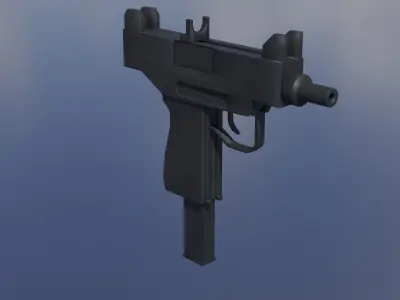 Micro-Uzi Free low-poly 3D model