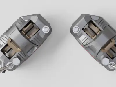 Brembo GP4 RS Caliper Low-poly 3D model