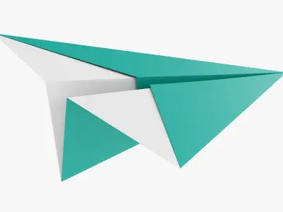 Paper airplane 02 3D model