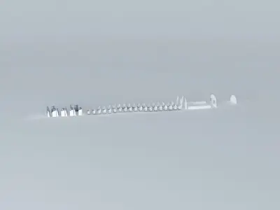 DC8 60 Interior Free 3D model