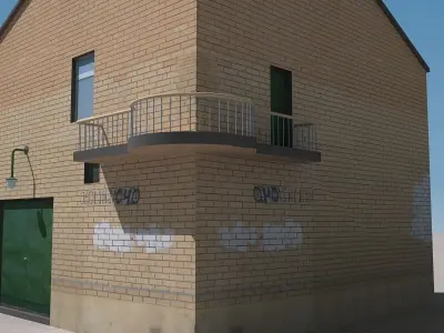 Building Lowpoly Low-poly 3D model