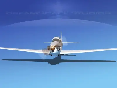 Mooney M-18 Mite Bare Metal 3D model