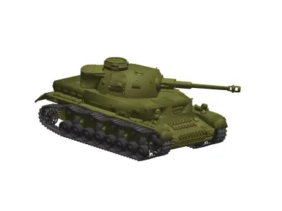 German tank Panzerkampfwagen IV 3D model purchase