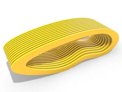 Alien Wavy SciFi Table 3D model