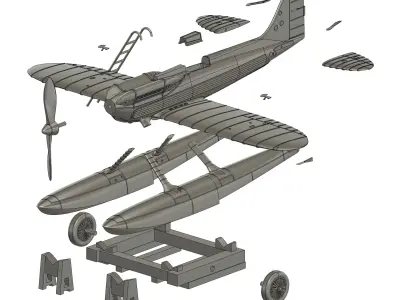 Supermarine S6B 1-144 scale 3D print model