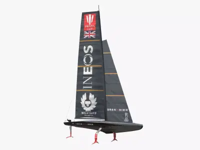 INEOS Britannia Racing Yacht AC75 3D model
